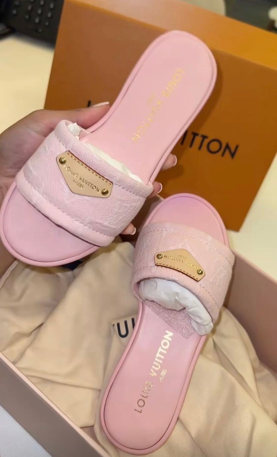 Powder Pink Slides